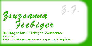 zsuzsanna fiebiger business card